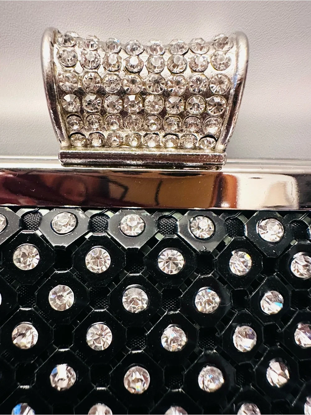 After Dark Black & Rhinestone clutch/Purse/Handbag NWT